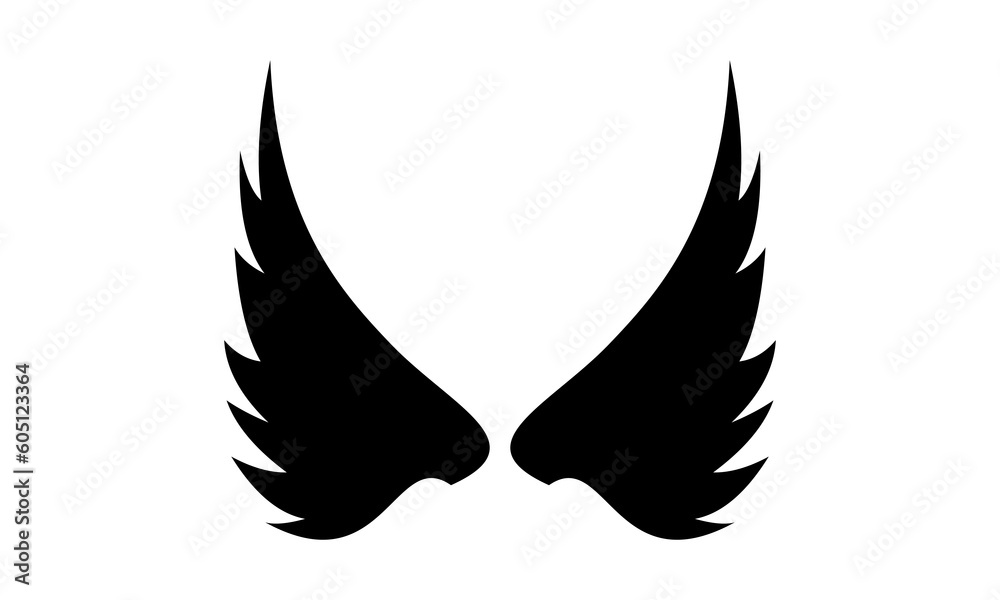 simple bird wings vector logo simple bird wings vector logo