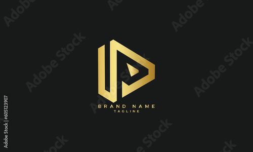 UP, PU, Abstract initial monogram letter alphabet logo design