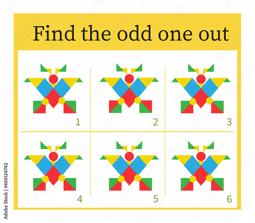 Game for kids. Task for development of attention and logic. Children activity page. Game for kids. Task for development of attention and logic. Children activity page.