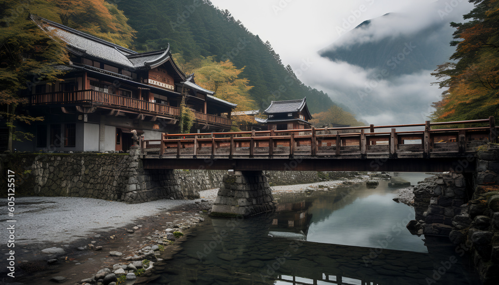 A bridge crafted with ancient hands,
Spanning the river's flowing strands, In traditional artistry, it stands, A testament to craftsmanship's demands.