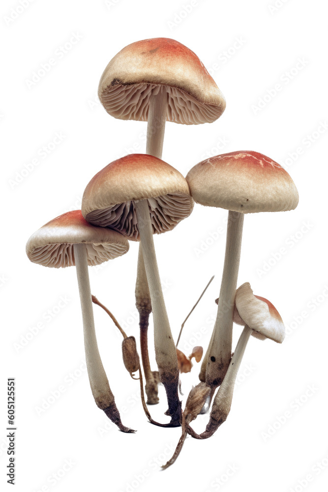 a Psilocybin (Magic Mushrooms), psychedelic-themed, mental and physical healing, photorealistic illustrations on a transparent background cutout in PNG. generative ai a Psilocybin (Magic Mushrooms), psychedelic-themed, mental and physical healing, photorealistic illustrations on a transparent background cutout in PNG. generative ai