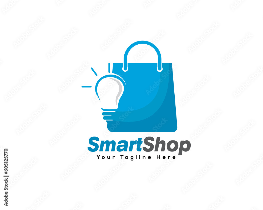 smart shop bag icon symbol logo design template illustration inspiration