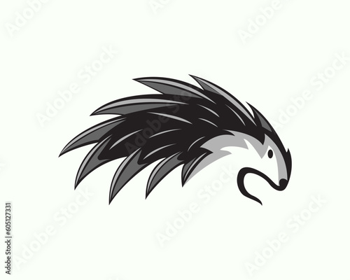 art style cartoon porcupine hedgehog logo icon symbol design template illustration inspiration