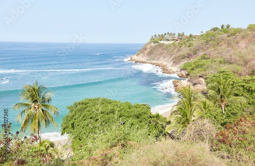 The beautiful Pacific coastline of Puerto Escondido, Oaxaca, Mexico photo