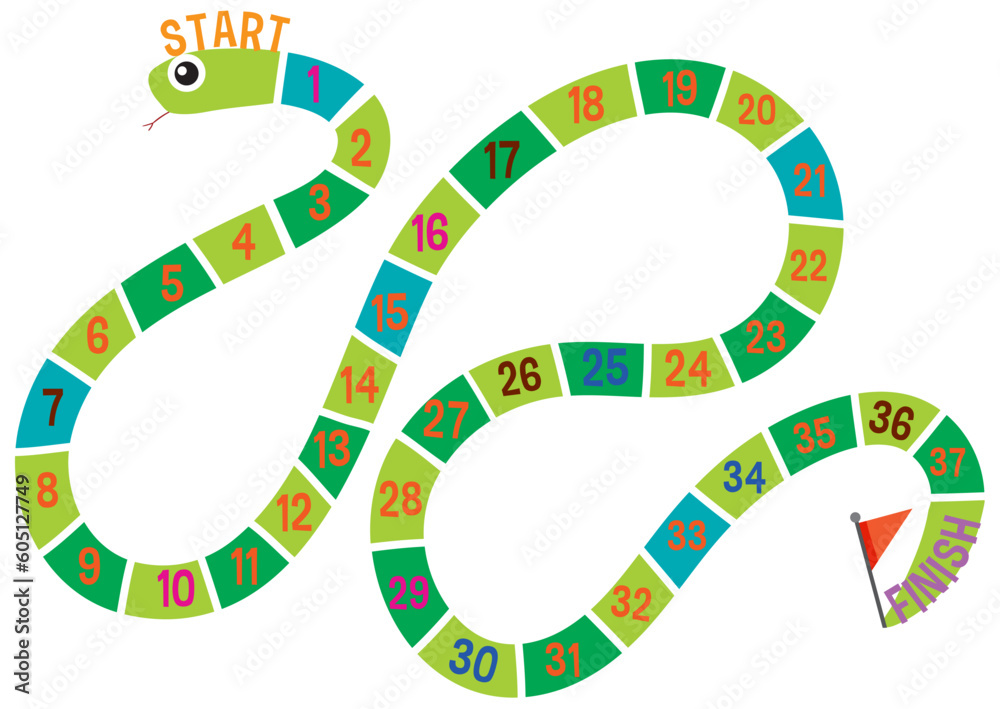 Simple board game template for children Simple board game template for children