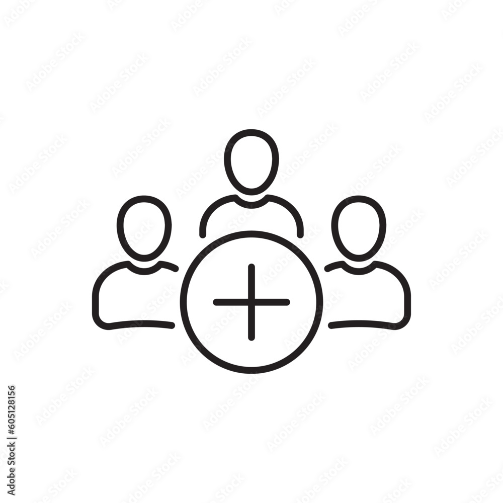 Add new friend, customer, follow symbol. People Icon Work group Team Vector Add new friend, customer, follow symbol. People Icon Work group Team Vector