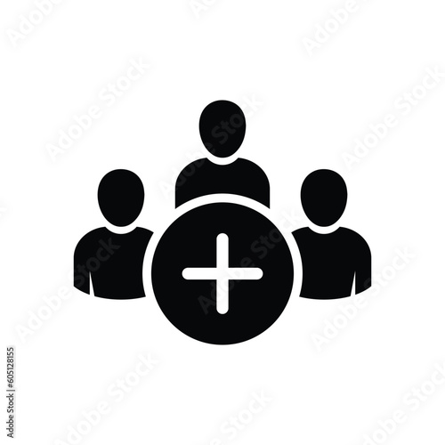 Add new friend, customer, follow symbol. People Icon Work group Team Vector