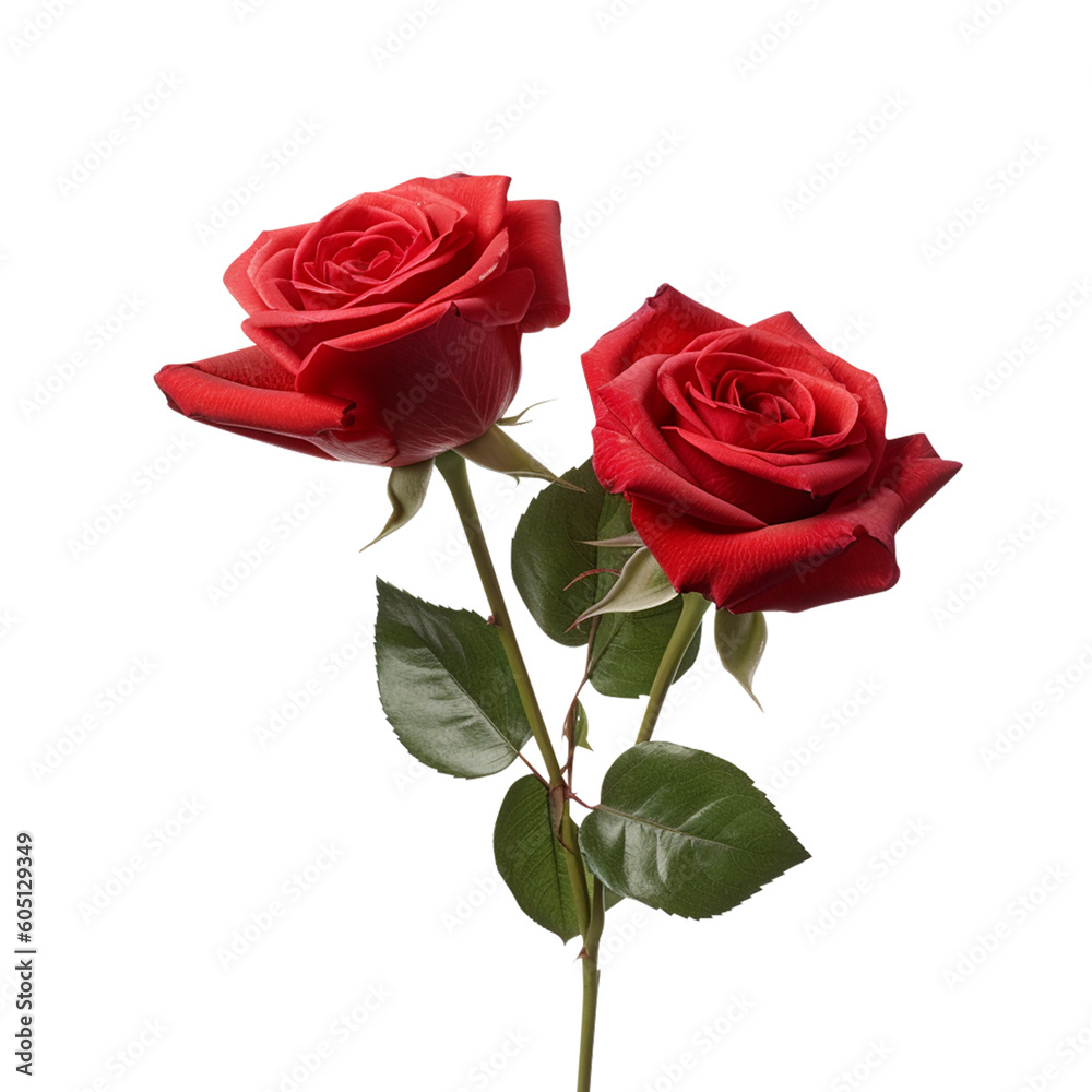 Red roses on transparent background with clipping path, Floral arrangement, bouquet of garden flowers. Can be used for invitations, greeting, wedding card generated by AI Red roses on transparent background with clipping path, Floral arrangement, bouquet of garden flowers. Can be used for invitations, greeting, wedding card generated by AI