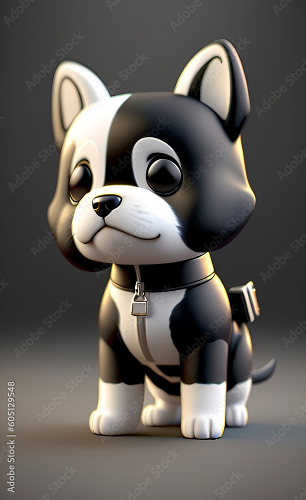 Cute dog cartoon, generative ai Cute dog cartoon, generative ai