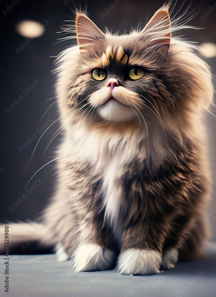 Fototapeta premium brown cute cat 