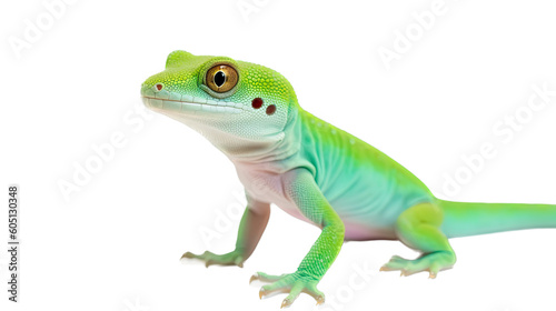 a Day Gecko, colorful, insectivores, Pet-themed, photorealistic illustrations in a JPG. Generative AI © Purple Penguin GFX