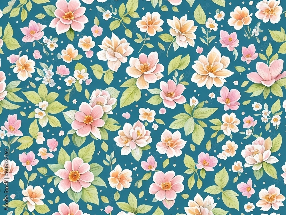 Floral pattern, Ai Generative Floral pattern, Ai Generative