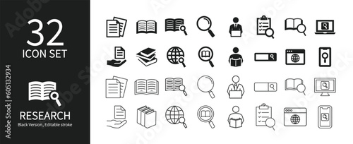 Icon set related to the survey