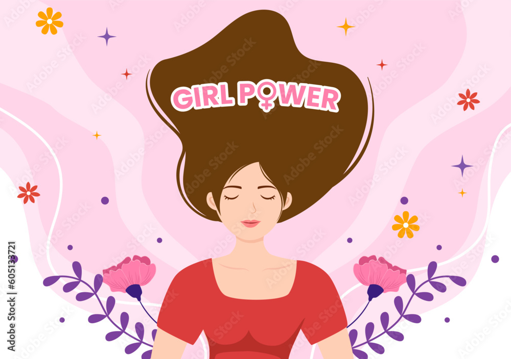 Girl Power Vector Illustration to Show Women Can Also Be Stronger and Independent in Woman Rights and Diversity Flat Cartoon Hand Drawn Templates Girl Power Vector Illustration to Show Women Can Also Be Stronger and Independent in Woman Rights and Diversity Flat Cartoon Hand Drawn Templates