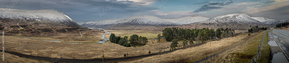 a9, dalnaspidal, scottisch highlands, scotland, panorama. a9, dalnaspidal, scottisch highlands, scotland, panorama.