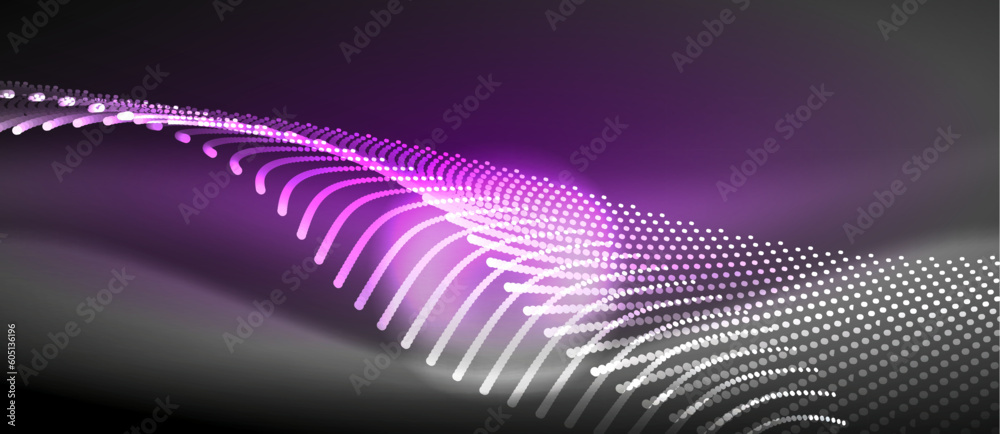 A sleek and stylish design featuring a smooth neon wave glowing against a dark background, perfect for adding a modern and edgy touch to any project A sleek and stylish design featuring a smooth neon wave glowing against a dark background, perfect for adding a modern and edgy touch to any project