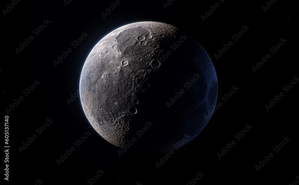 the moon in the space. generative ai. the moon in the space. generative ai.