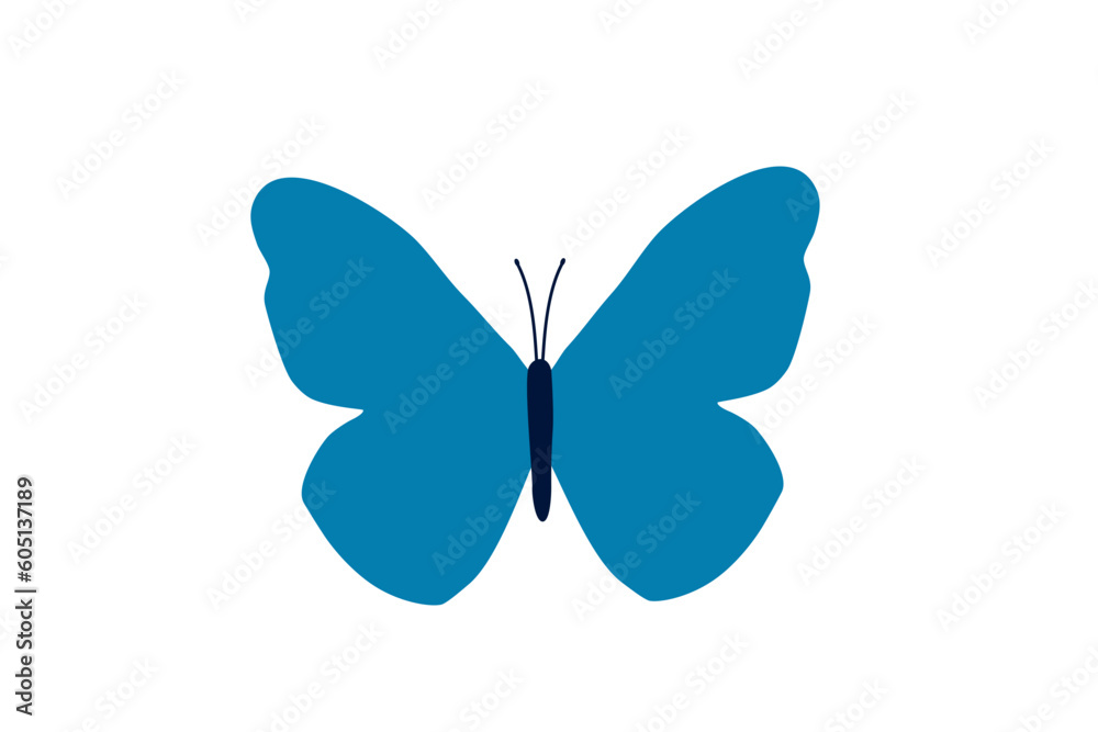 blue butterfly sillhouette abstract illustration blue butterfly sillhouette abstract illustration
