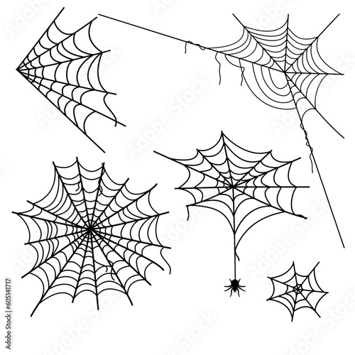 Vector cobweb decoration for halloween and horror stuff