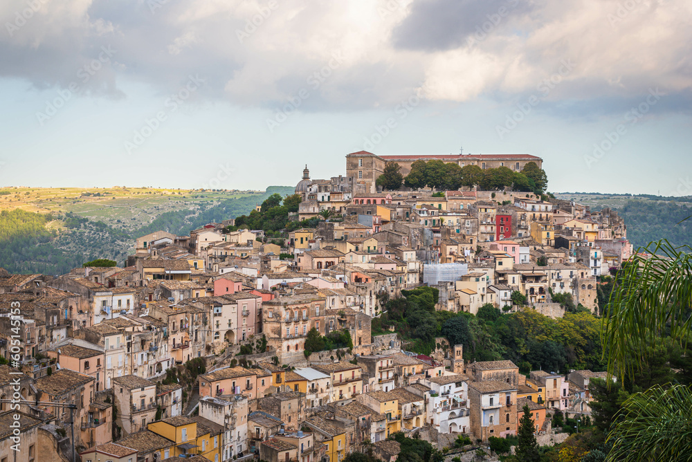 Panorama of Ragusa Ibla, Sicily, Italy, Europe, World Heritage Site