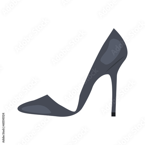 High heel shoes illustration in color cartoon style. Editable vector graphic design.