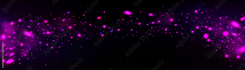 Burst of pink light sparkles glowing on transparent background. Vector realistic illustration of shiny color fireflies, magic power effect, confetti bokeh overlay pattern, abstract stardust texture Burst of pink light sparkles glowing on transparent background. Vector realistic illustration of shiny color fireflies, magic power effect, confetti bokeh overlay pattern, abstract stardust texture