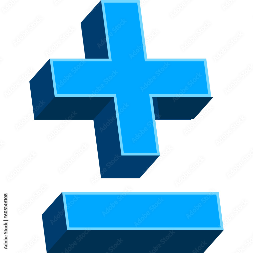 Obraz premium 3D Math Symbol