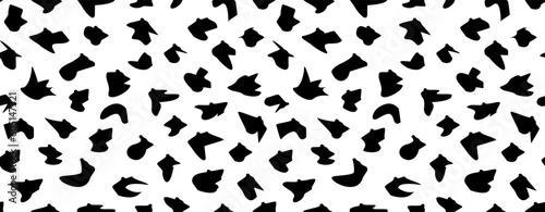 White template in black hand-drawn blots and shapes.
