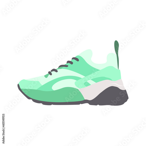 Sneakers illustration in color cartoon style. Editable vector graphic design.