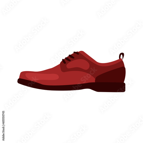 Classic shoes illustration in color cartoon style. Editable vector graphic design.