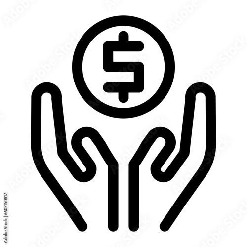 fundraising line icon