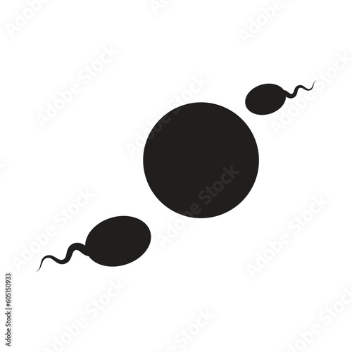 sperm ovulation female icon vector illustration eps 