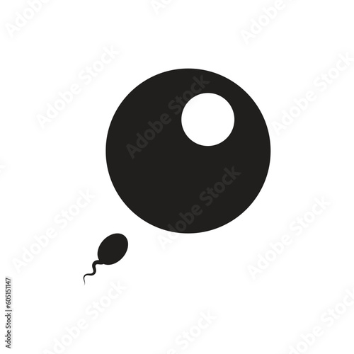 sperm ovulation female icon vector illustration eps 