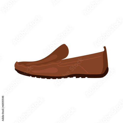 Loafers illustration in color cartoon style. Editable vector graphic design.