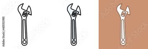 Adjustable Wrench Icon, the adjustable wrench icon represents a versatile and indispensable tool used for tightening or loosening nuts and bolts of various sizes.