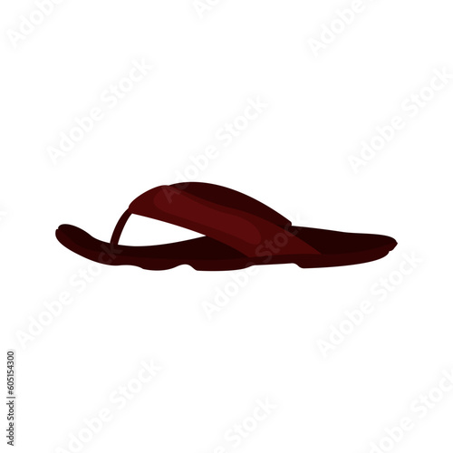 Beach shoes illustration in color cartoon style. Editable vector graphic design.