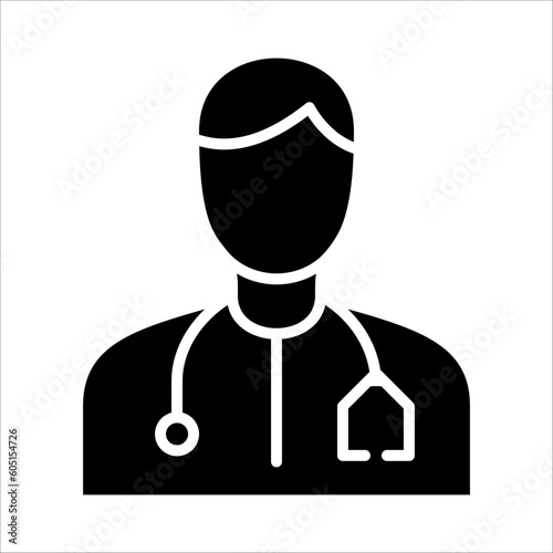 Solid vector icon for doctor which can be used various design projects.