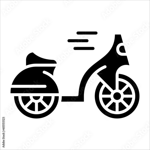 Solid vector icon for motocycle which can be used various design projects.
