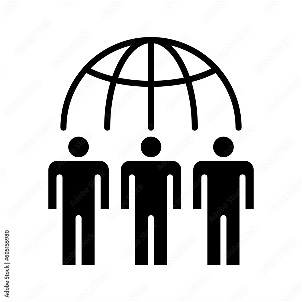 Solid vector icon for global jobs which can be used various design projects. Solid vector icon for global jobs which can be used various design projects.