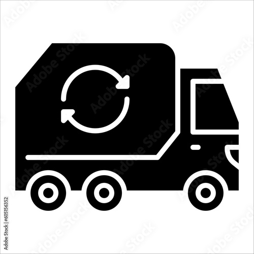 Solid vector icon for waste recycle which can be used various design projects.