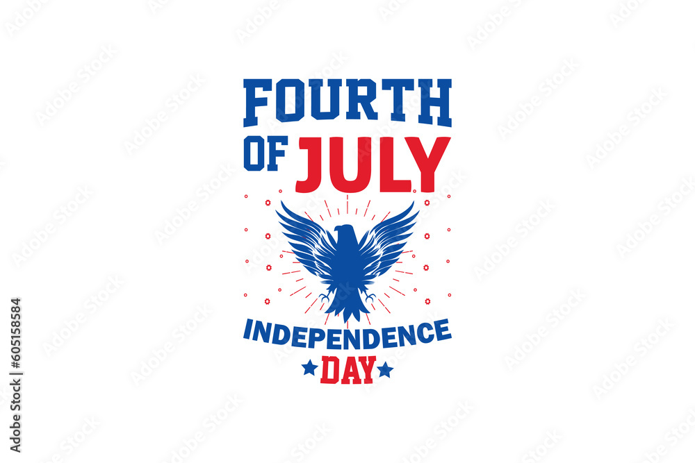 Fourth of July Happy Independence Day. USA Flag Patriotic, Independence Day vector illustration.