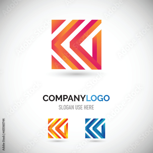 Minimalist Abstract CG letter logo design
