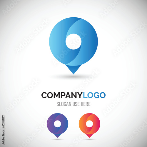 Abstract location logo design 