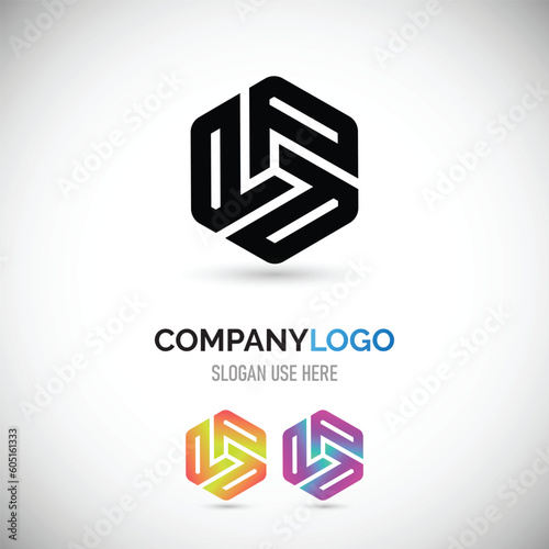 abstract vector logo design