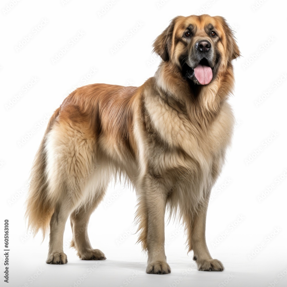 dog, puppy, leonberg, animal, pet, isolated, shepherd, breed, canine, white, domestic, mammal, brown, pedigree, cute, pup, german, purebred, portrait, adorable, baby, sitting, doggy, sheepdog, german 