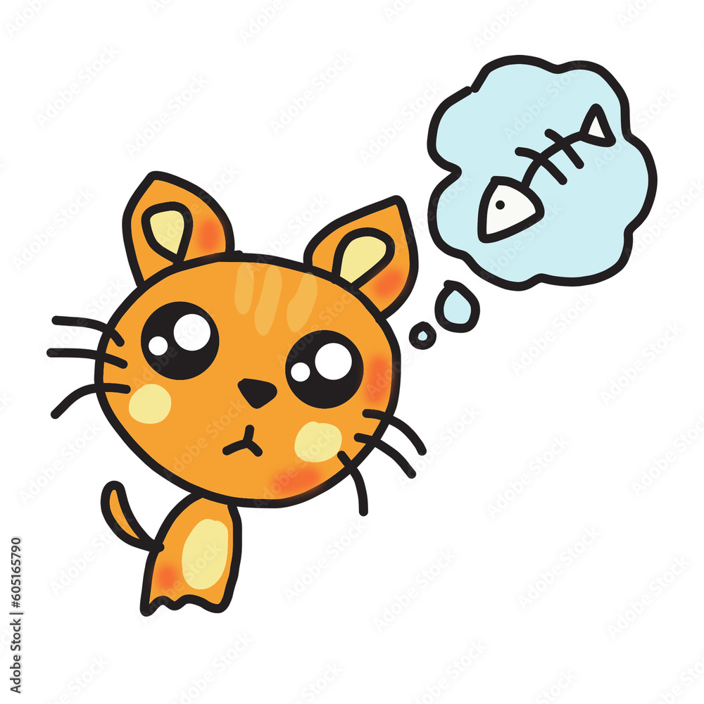 Cutycat17 cartoon kitten orange cat very naughty and mackerel fishbone lovely friend Cutycat17 cartoon kitten orange cat very naughty and mackerel fishbone lovely friend