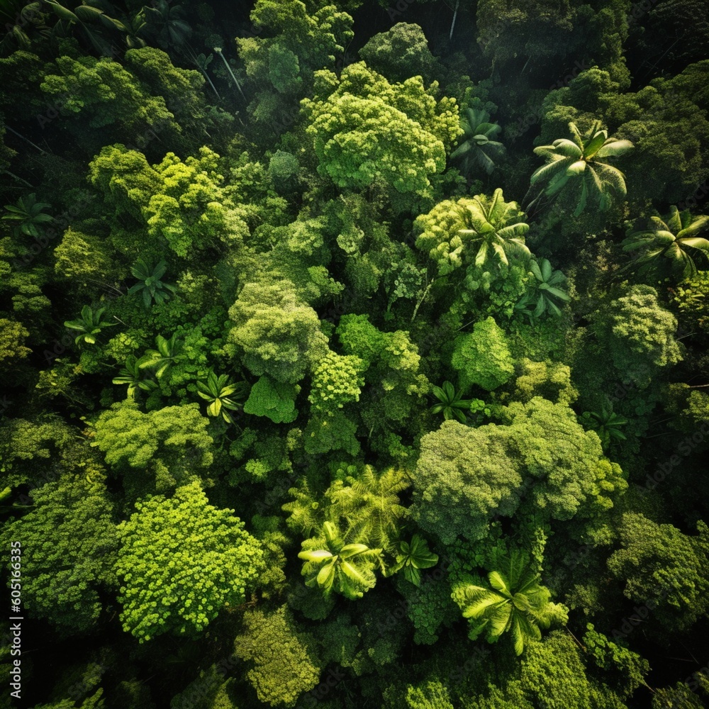 Naklejka premium Jungle Canopy, Generative AI