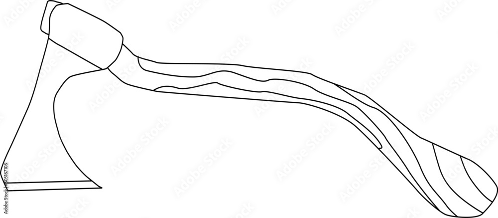 illustration and clip art of an axe isolated on white. an outline sketch of an axe illustration and clip art of an axe isolated on white. an outline sketch of an axe