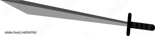 illustration and clip art of a sword isolated on white.