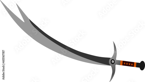 illustration and clip art of a sword isolated on white.